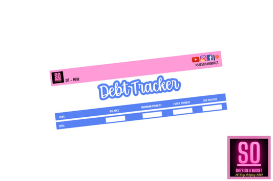 May Debt Tracker Sticker Kit