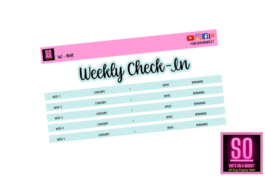 March Weekly Check-In Kit