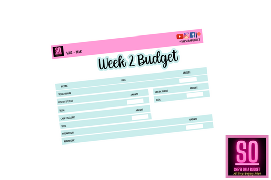 March Week 2 Budget Sticker Kit