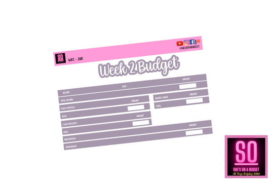 June Week 2 Budget Sticker Kit