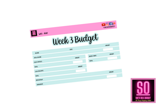 March Week 3 Budget Sticker Kit