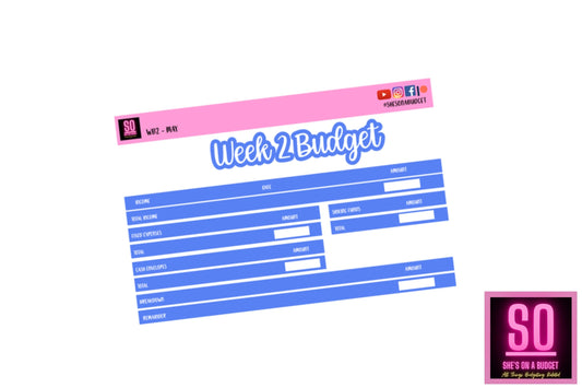 May Week 2 Budget Sticker Kit