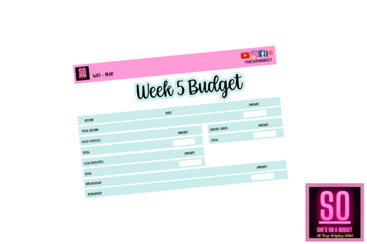 March Week 5 Budget Sticker Kit