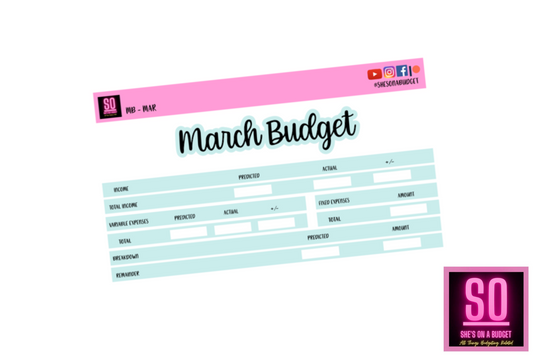 March Monthly Budget Kit