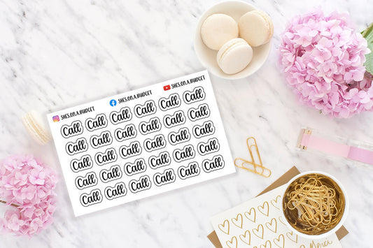 Call Stickers - Mini Script Stickers