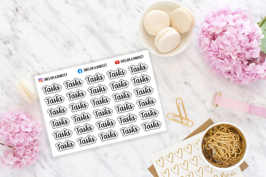 Task Stickers - Mini Script Stickers