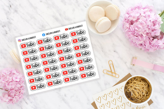 YouTube Stickers - Mini Script Stickers