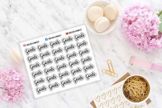 Goals Stickers - Mini Script Stickers