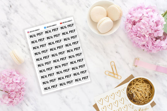 Meal Prep - Mini Script Stickers