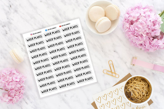 Water Plants Stickers - Mini Script Stickers