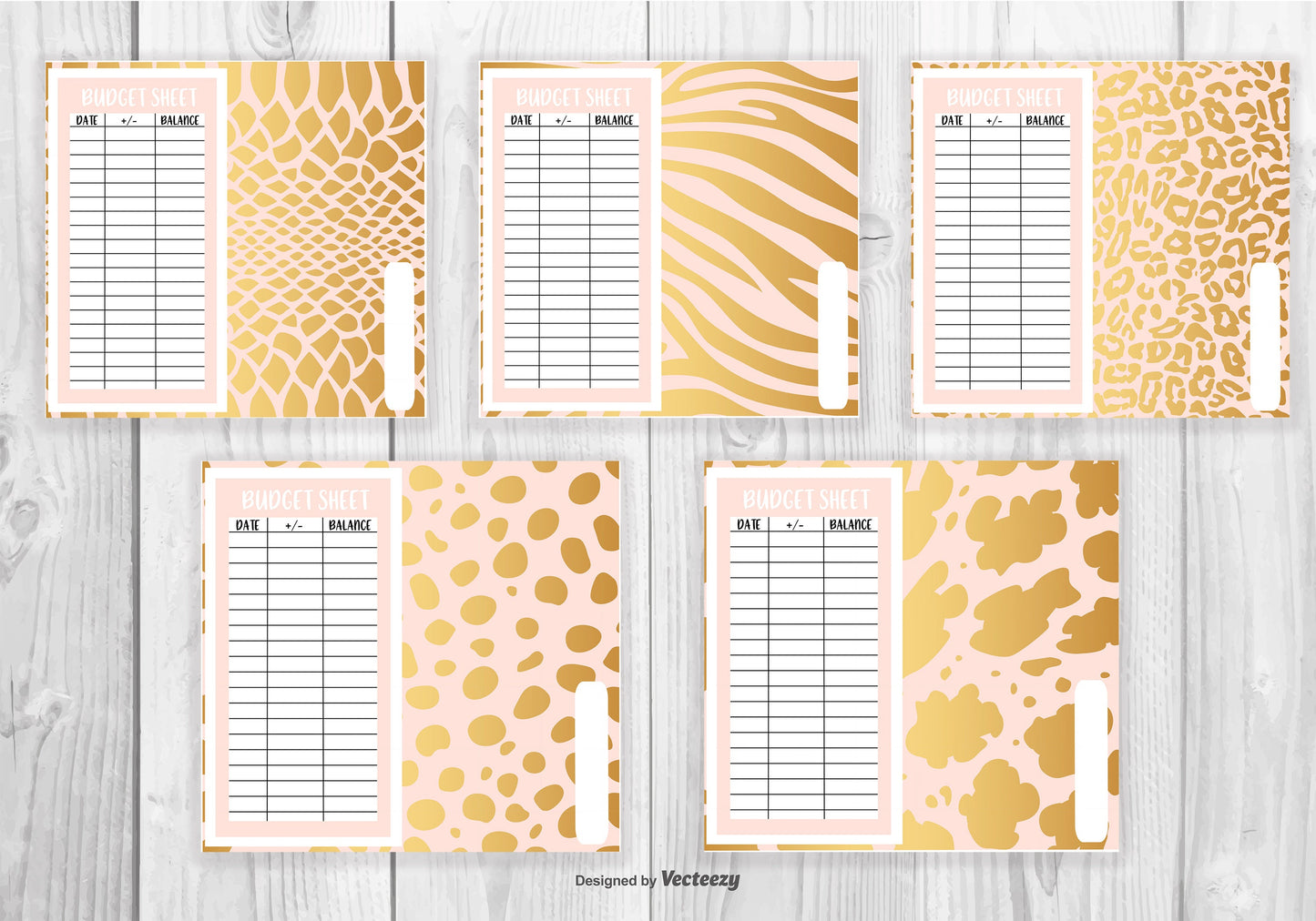 5 Cash Envelopes (Peach & Cream)