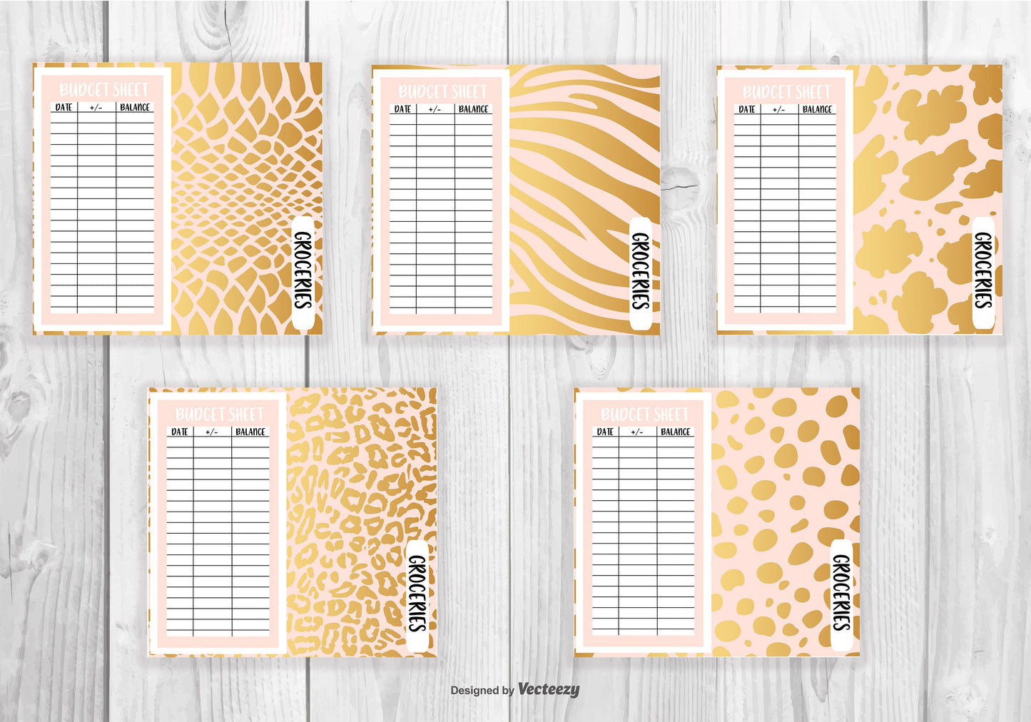 5 Cash Envelopes (Peach & Cream)