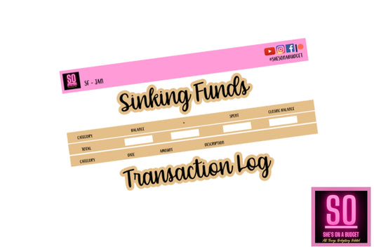 January 2022 Sinking Fund Sticker Kit