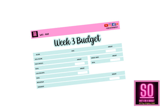 March Week 3 Budget Sticker Kit