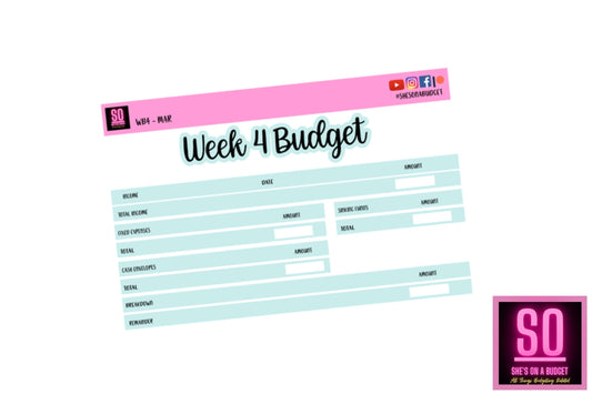 March Week 4 Budget Sticker Kit