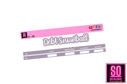 June Debt Snowball Sticker Kit