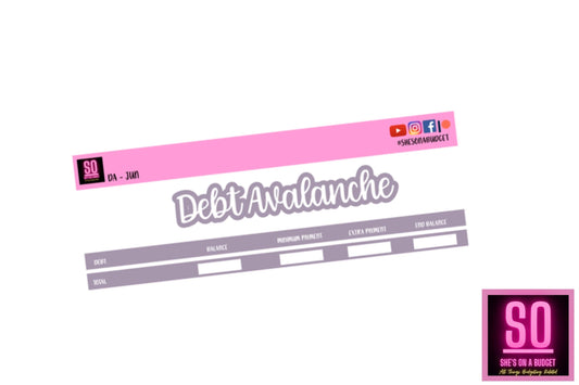 June Debt Avalanche Sticker Kit