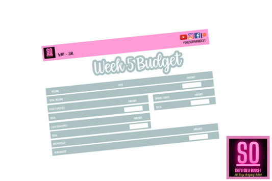 July Week 5 Budget Kit